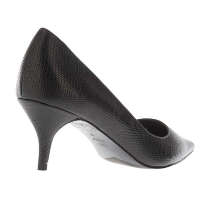 Black - Back - Dune London Womens-Ladies Patent Leather Court Shoes
