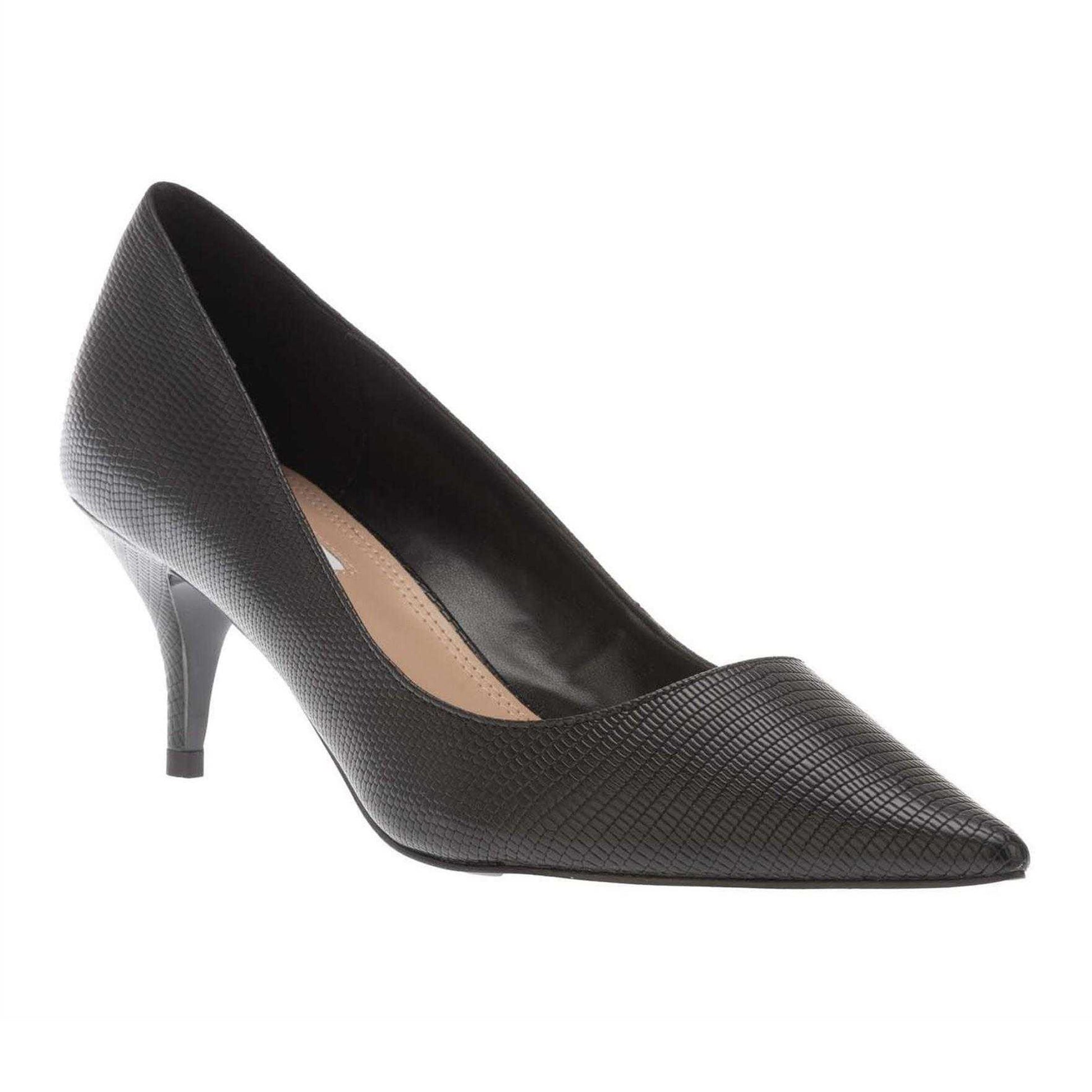Black - Front - Dune London Womens-Ladies Patent Leather Court Shoes