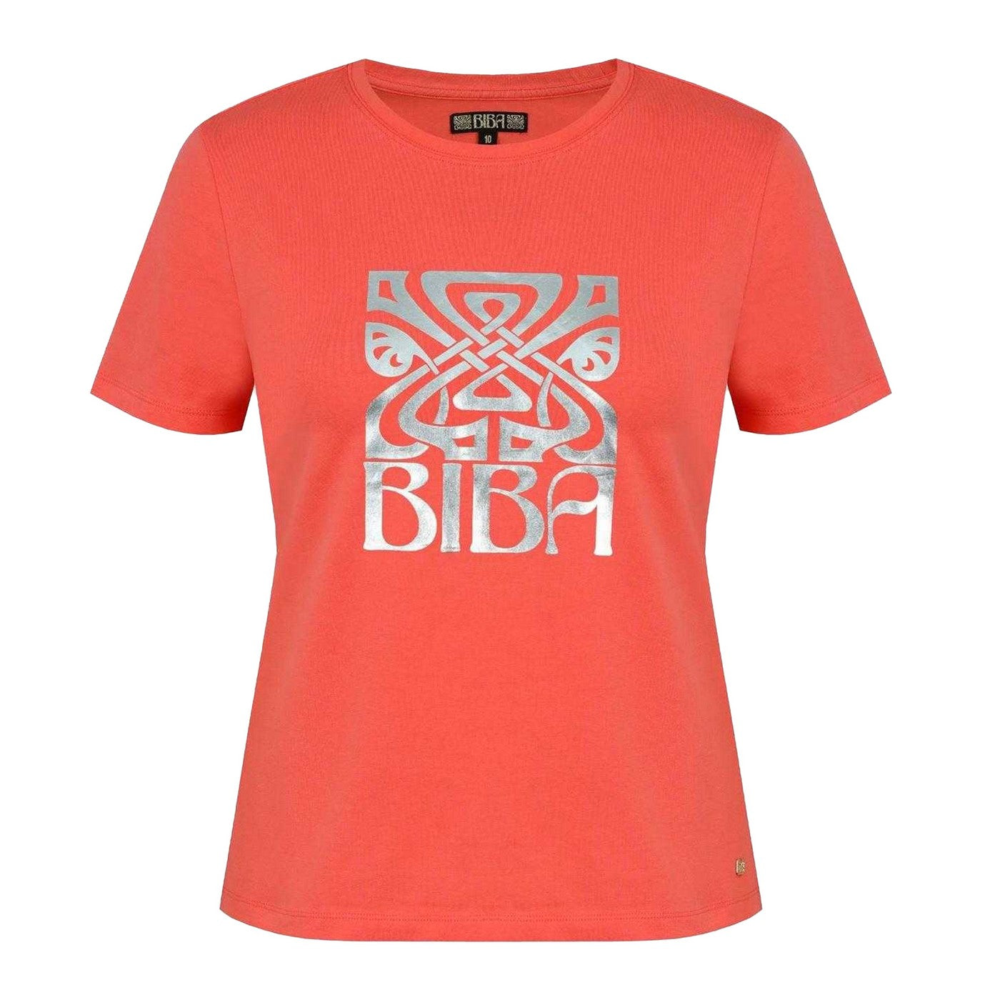 Pink - Front - Biba Womens-Ladies Logo T-Shirt