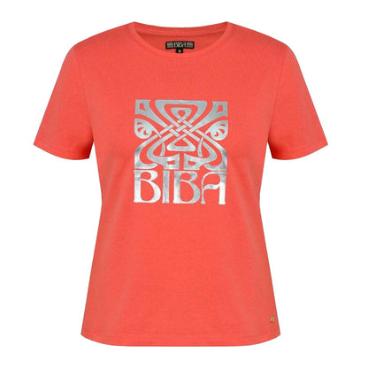 Pink - Front - Biba Womens-Ladies Logo T-Shirt