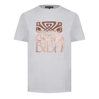 White - Front - Biba Womens-Ladies Logo T-Shirt