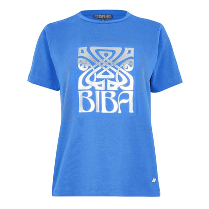 Blue - Front - Biba Womens-Ladies Logo T-Shirt