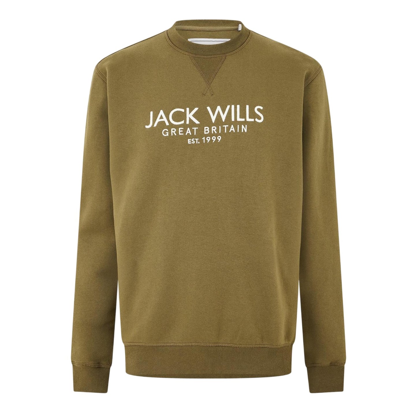 Leaf - Front - Jack Wills Mens Belvue Embroidered Logo Sweatshirt