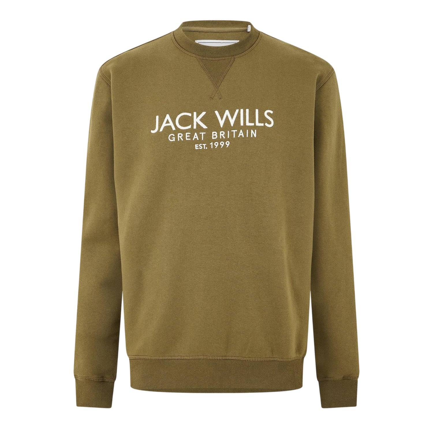 Leaf - Front - Jack Wills Mens Belvue Embroidered Logo Sweatshirt