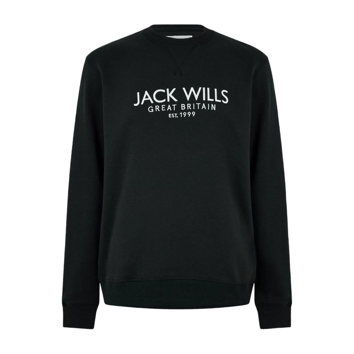 Black - Front - Jack Wills Mens Belvue Embroidered Logo Sweatshirt