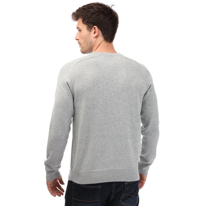 Grey - Back - Farah Mens Stern Crew Neck Sweatshirt