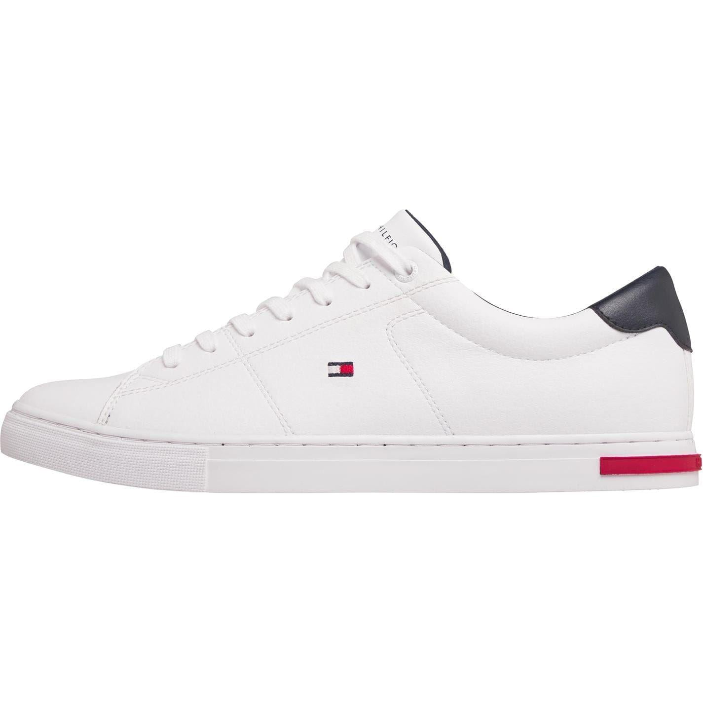 White - Side - Tommy Hilfiger Mens Essential Lace Up Shoes