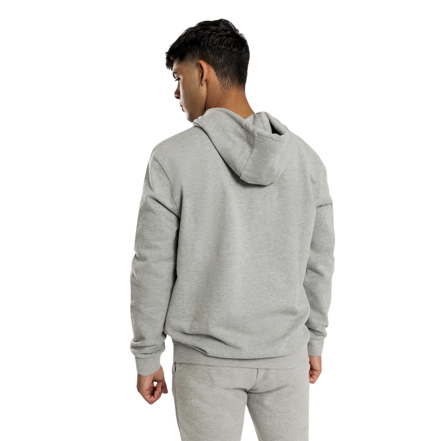 Grey Marl - Back - Ellesse Mens Embroidered Logo Hoodie