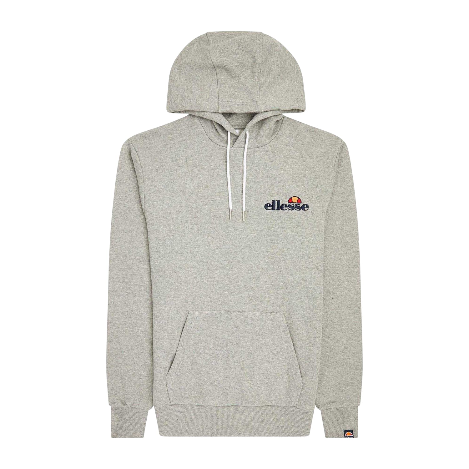Grey Marl - Front - Ellesse Mens Embroidered Logo Hoodie