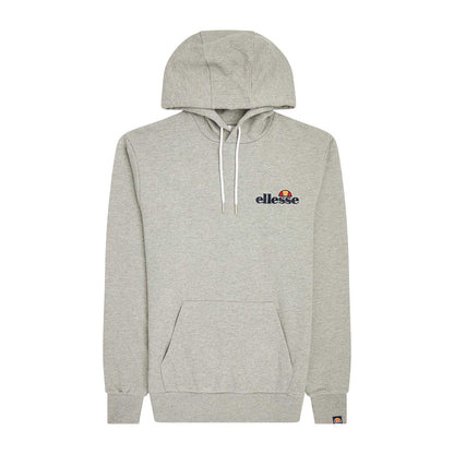 Grey Marl - Front - Ellesse Mens Embroidered Logo Hoodie