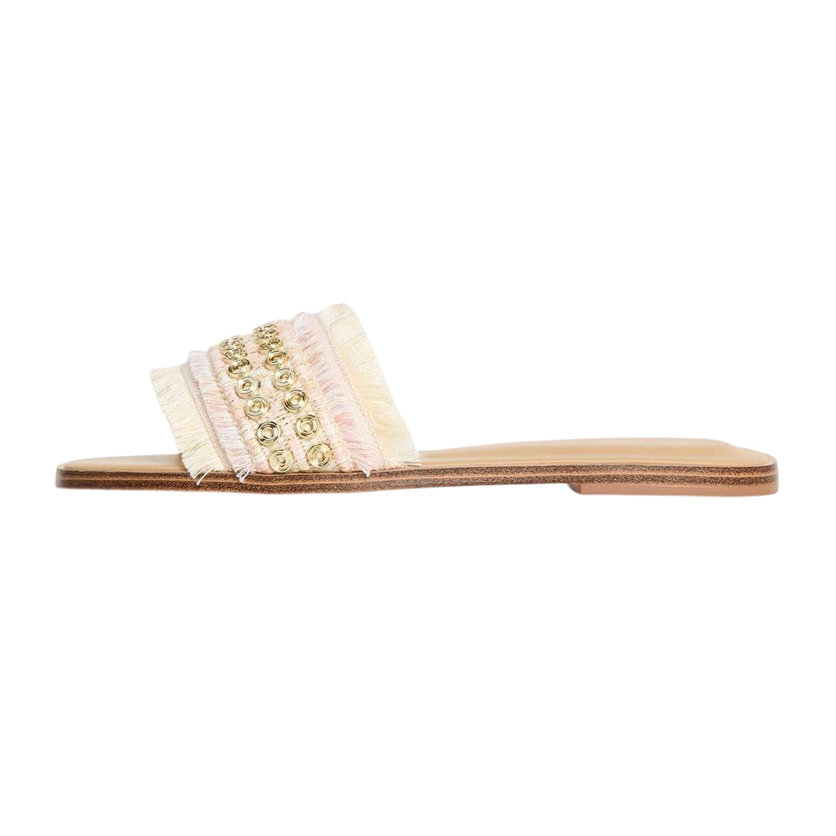 Neutral - Back - Aldo Womens-Ladies Nalani Embellished Flat Slides