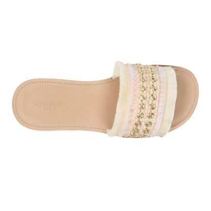 Neutral - Side - Aldo Womens-Ladies Nalani Embellished Flat Slides