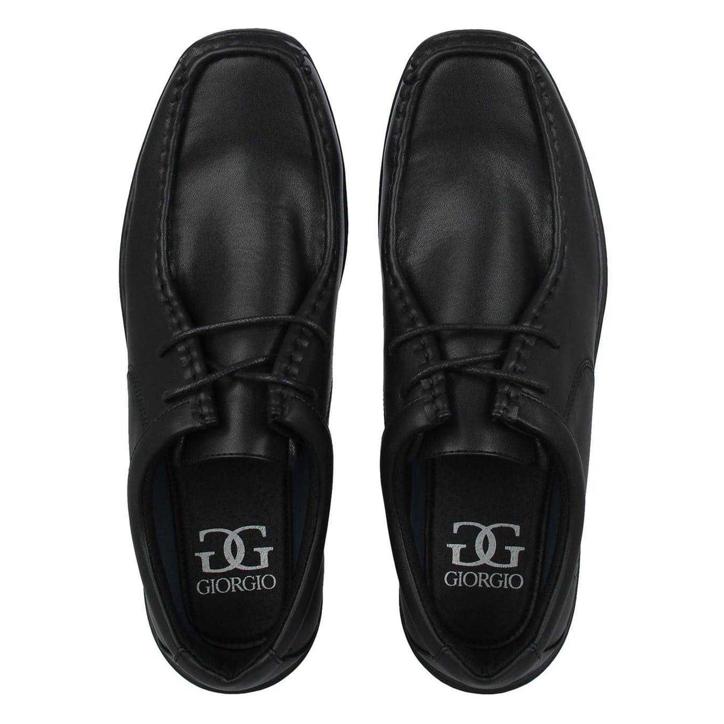 Black - Pack Shot - Giorgio Mens Bexley Leather Formal Shoes