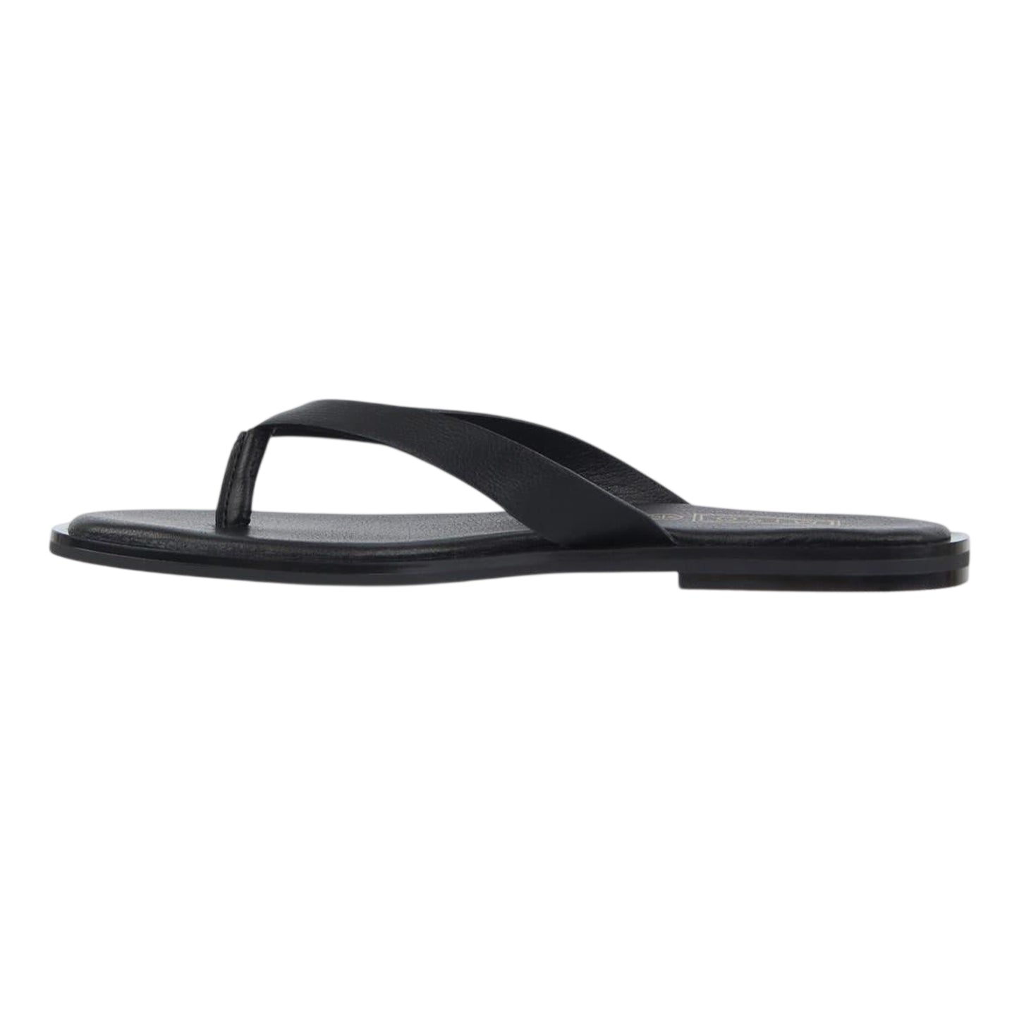 Black - Back - Miso Womens-Ladies Toe Post Flat Sandals