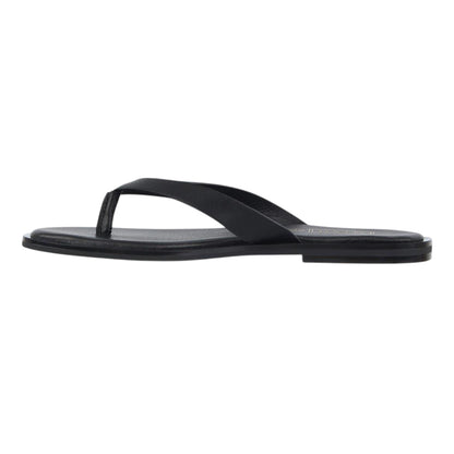 Black - Back - Miso Womens-Ladies Toe Post Flat Sandals