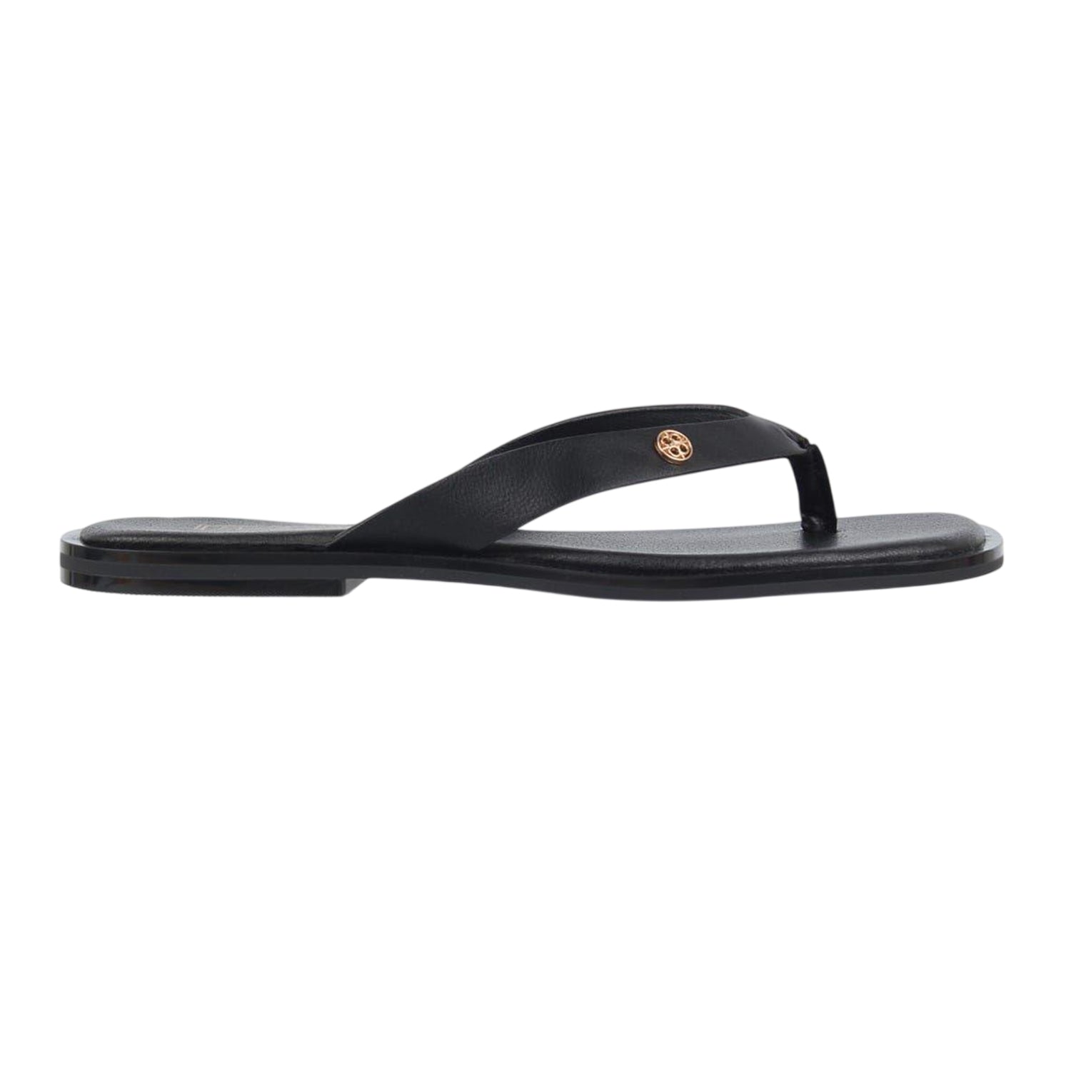 Black - Front - Miso Womens-Ladies Toe Post Flat Sandals
