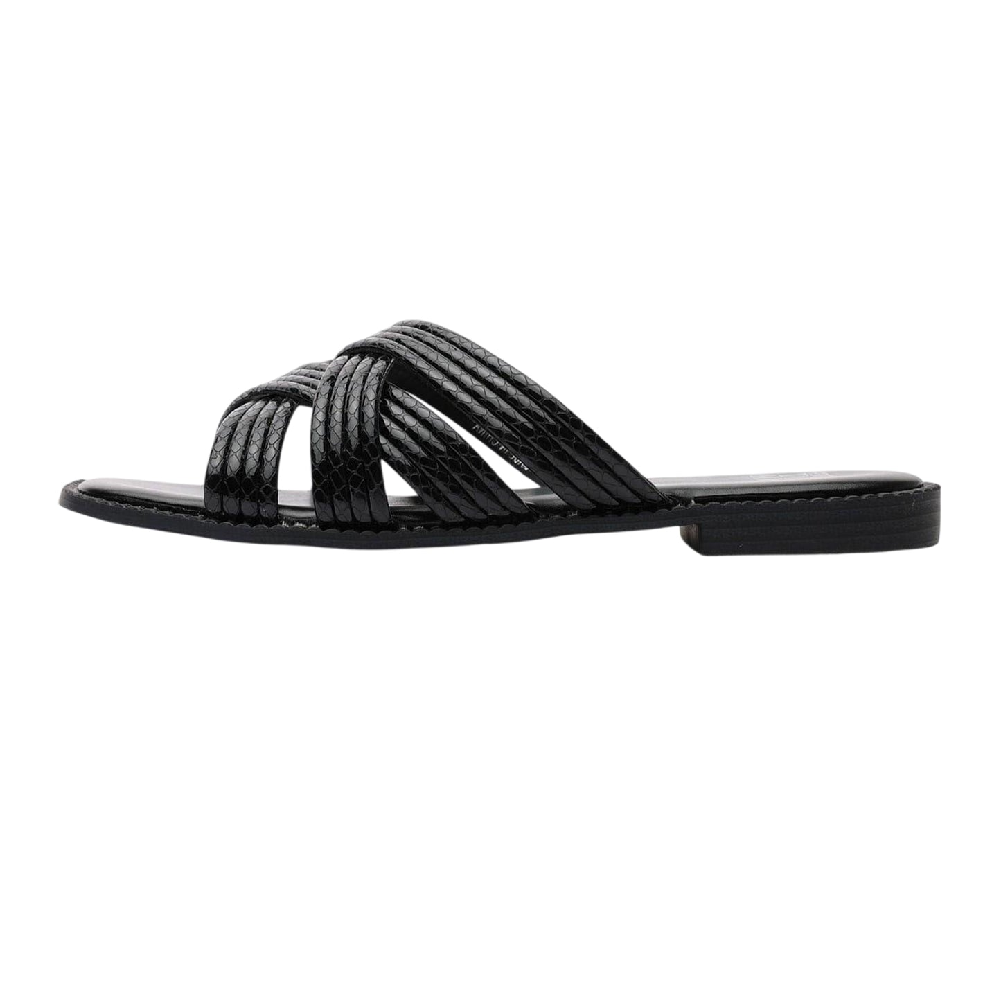 Black - Back - Where´s That From Womens-Ladies Crete Snakeskin Sandals