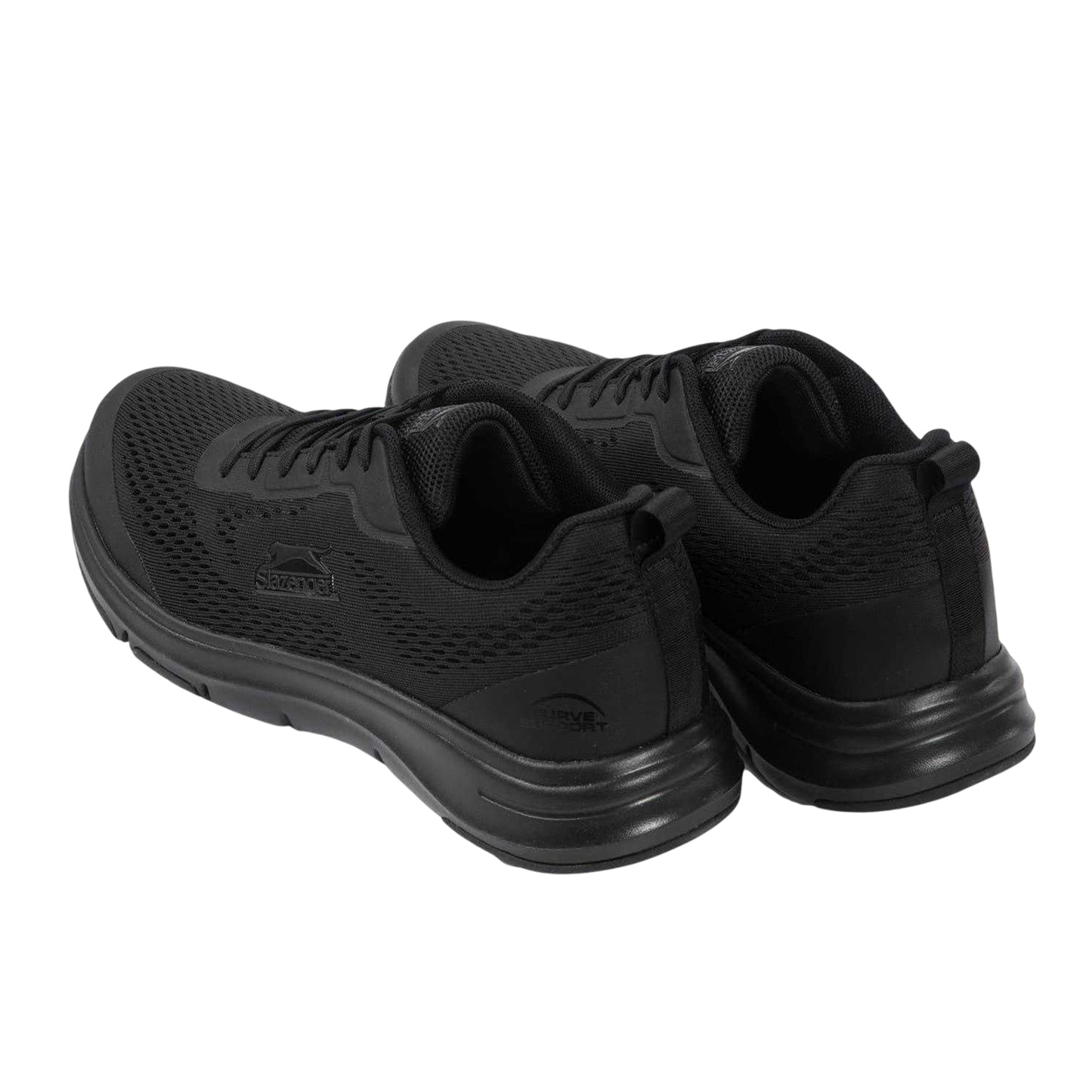 Black - Back - Slazenger Mens Curve Support Mesh Trainers