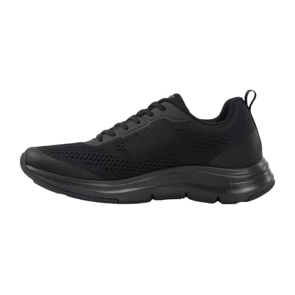 Black - Side - Slazenger Mens Curve Support Mesh Trainers