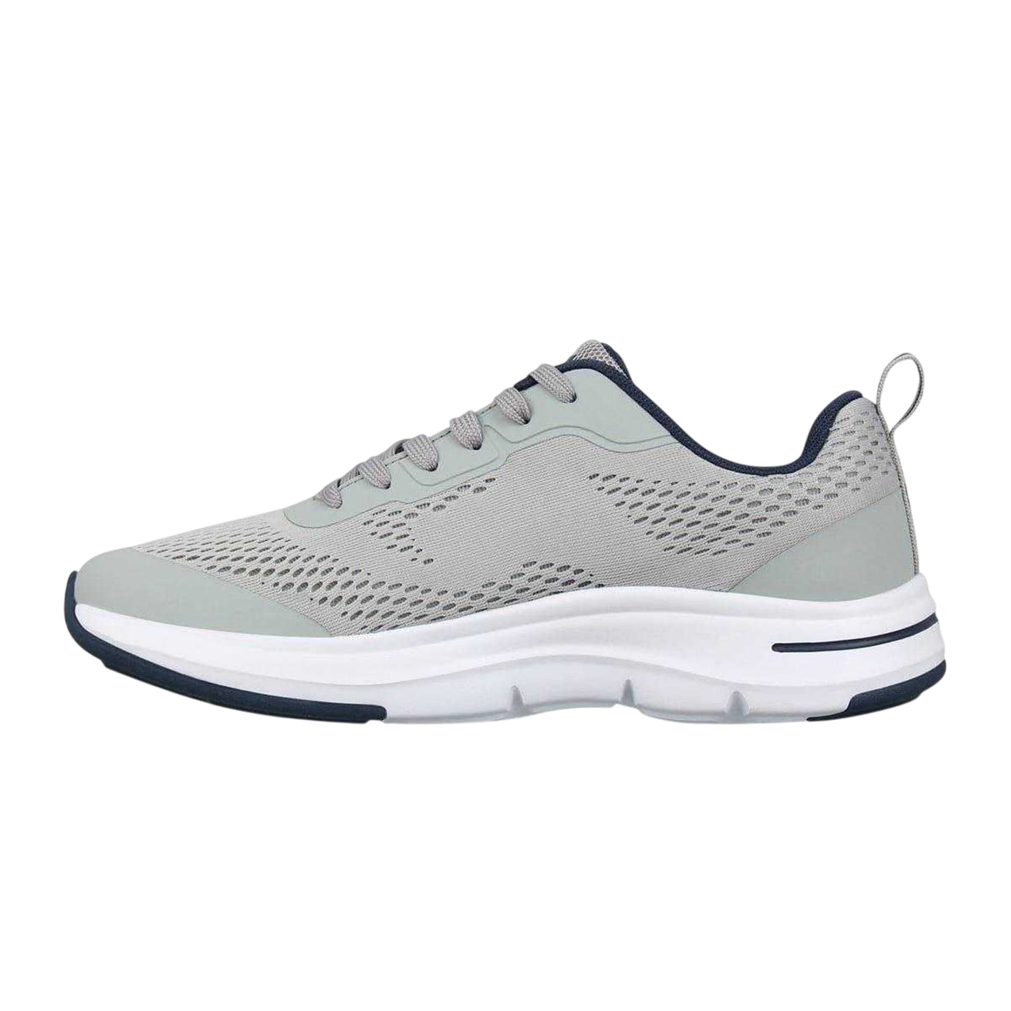Grey-White - Side - Slazenger Mens Curve Support Mesh Trainers