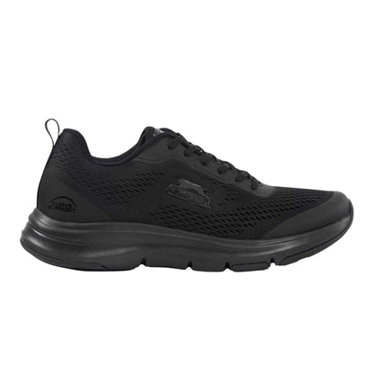 Black - Front - Slazenger Mens Curve Support Mesh Trainers