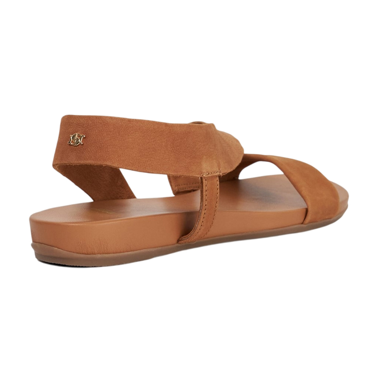 Tan - Back - Dune London Womens-Ladies Lucina Leather Flat Sandals