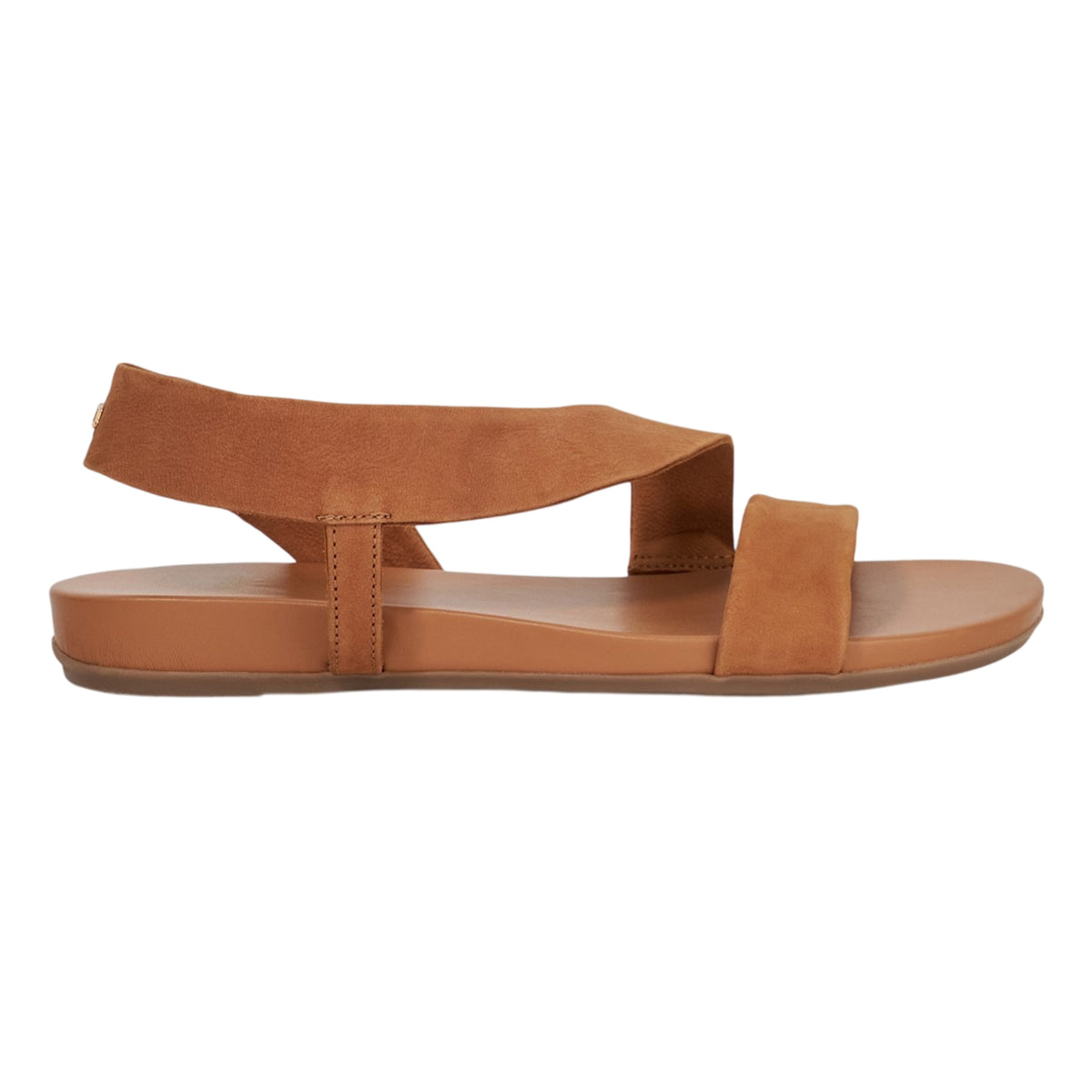 Tan - Side - Dune London Womens-Ladies Lucina Leather Flat Sandals