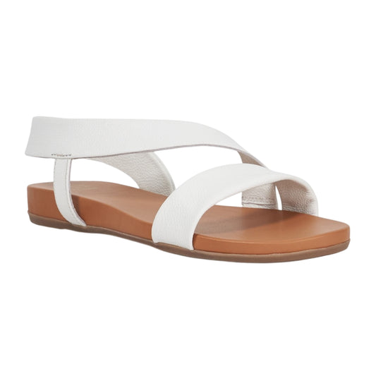 White - Front - Dune London Womens-Ladies Lucina Leather Flat Sandals