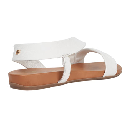White - Back - Dune London Womens-Ladies Lucina Leather Flat Sandals