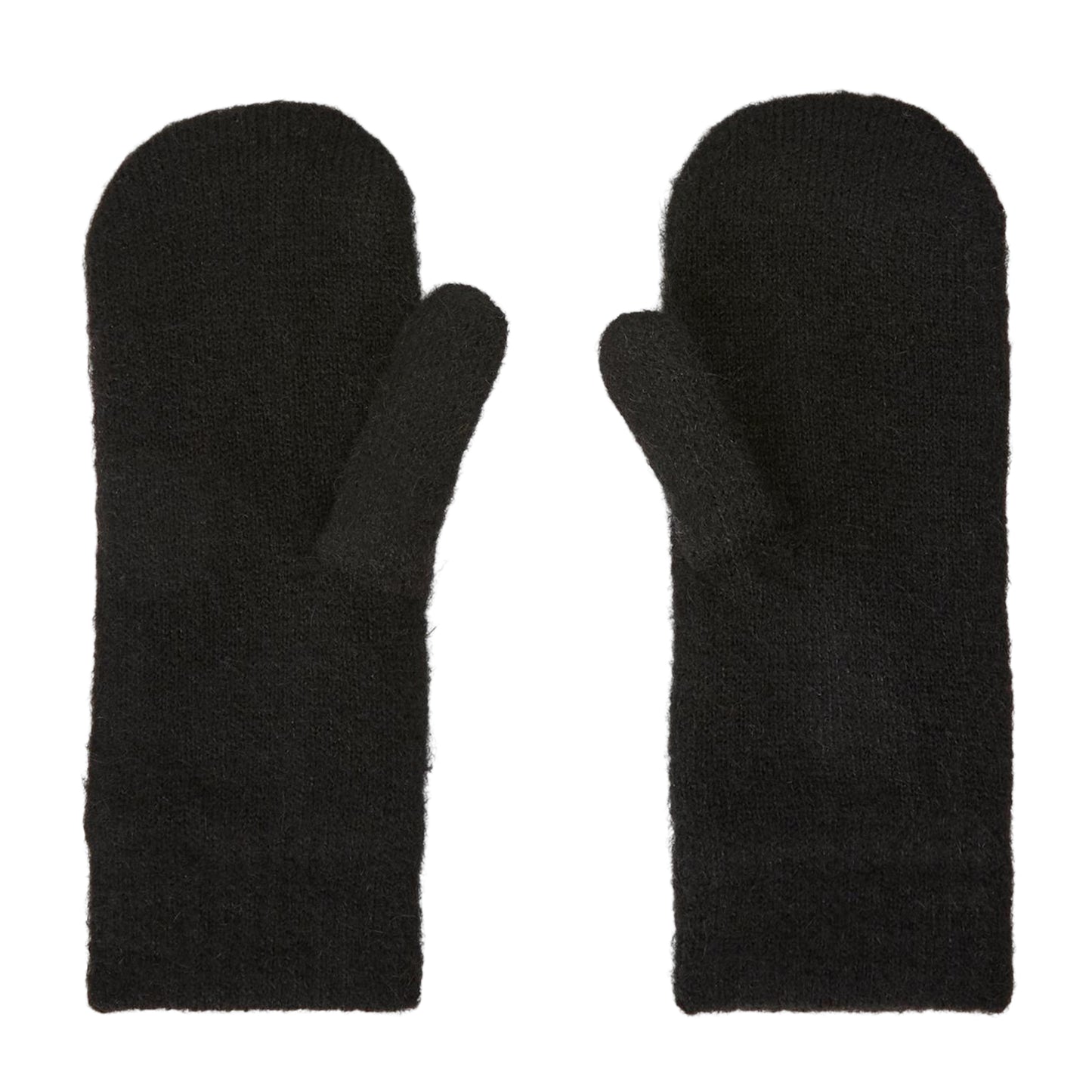 Black - Back - Pieces Womens-Ladies Winter Mittens