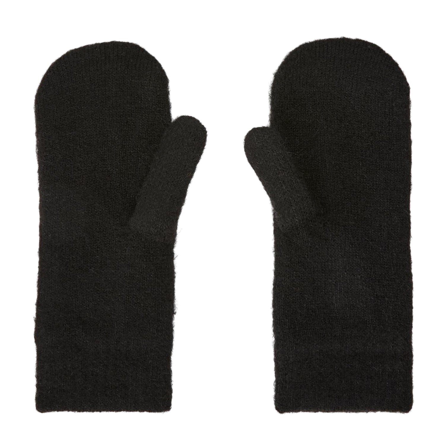 Black - Back - Pieces Womens-Ladies Winter Mittens
