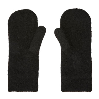 Black - Back - Pieces Womens-Ladies Winter Mittens