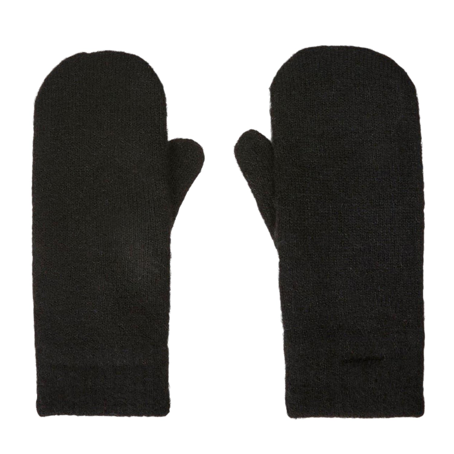 Black - Front - Pieces Womens-Ladies Winter Mittens