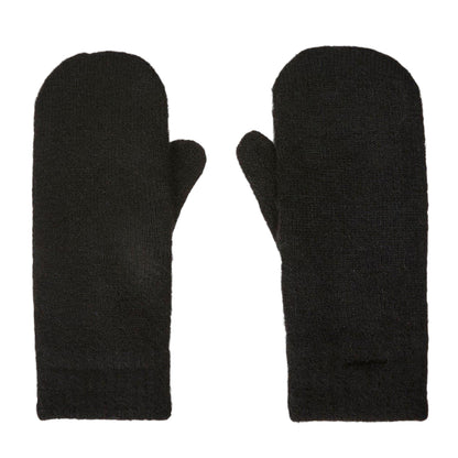 Black - Front - Pieces Womens-Ladies Winter Mittens