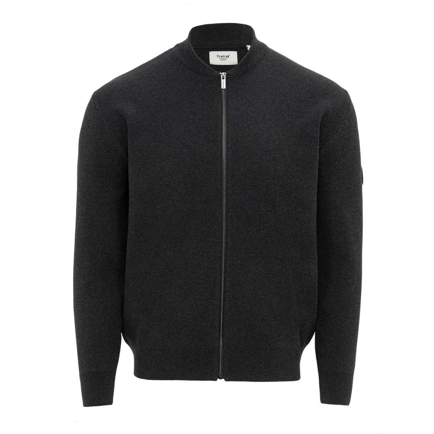 Charcoal - Front - Firetrap Mens Polyester Badge Jacket