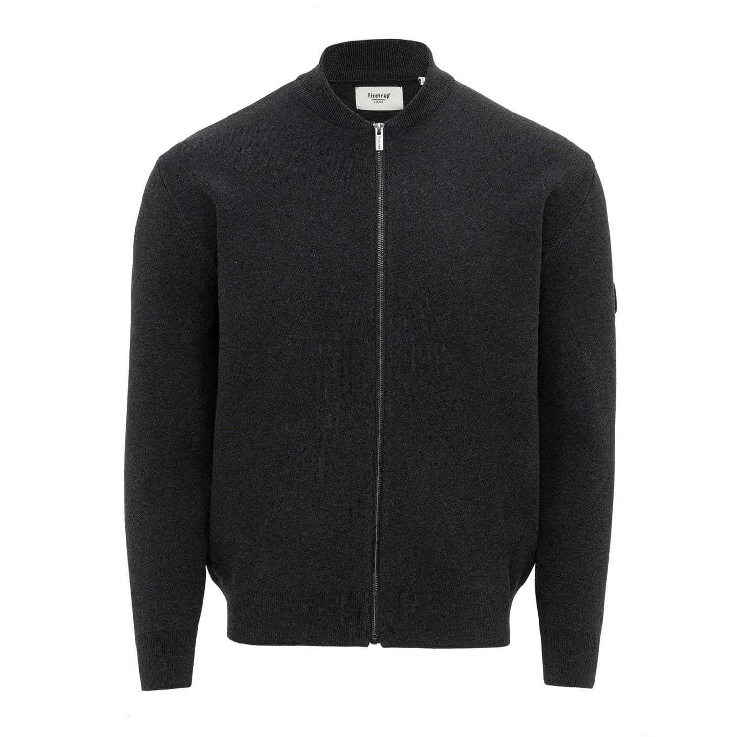 Charcoal - Front - Firetrap Mens Polyester Badge Jacket