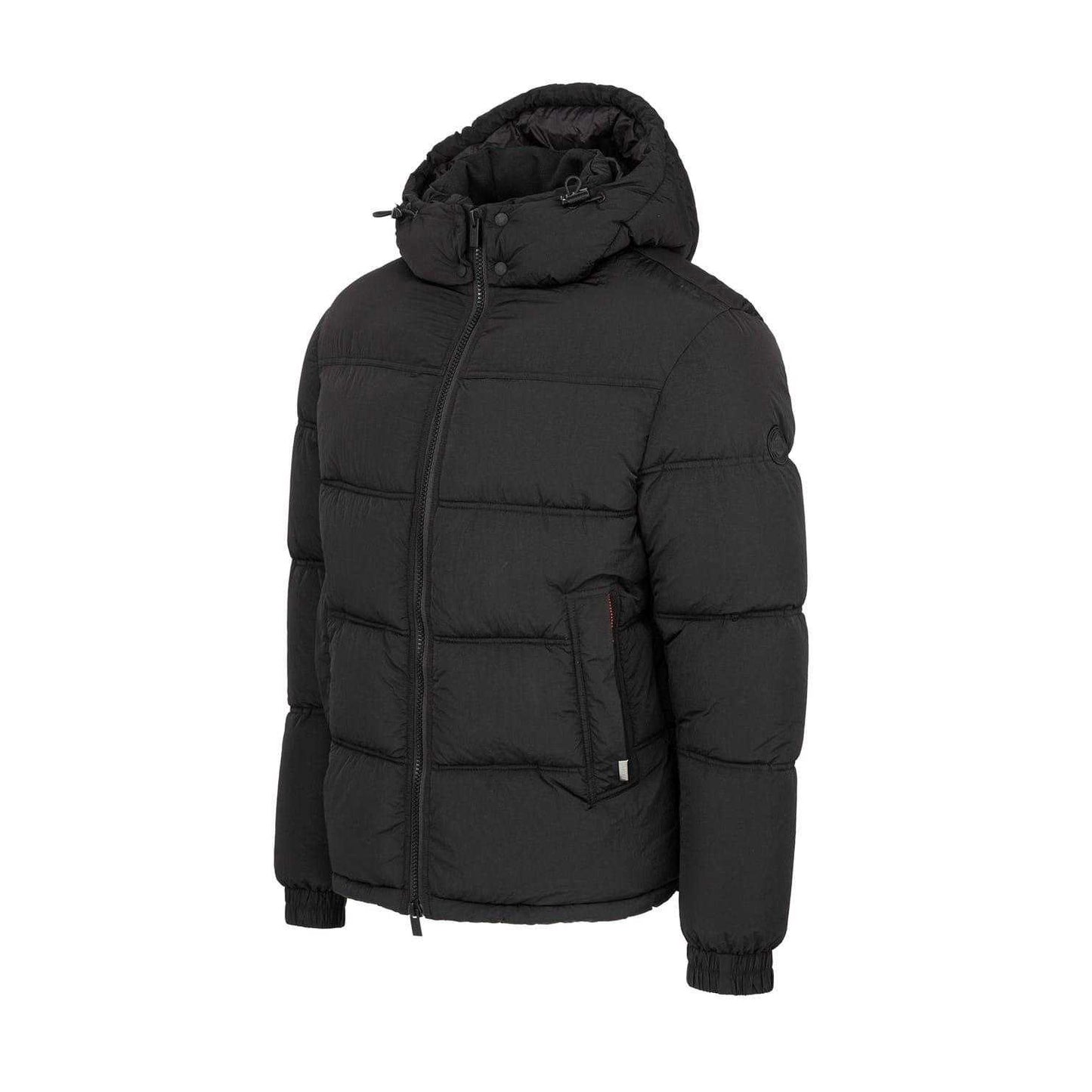 Black - Side - Firetrap Mens Bubble Puffer Jacket