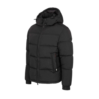 Black - Side - Firetrap Mens Bubble Puffer Jacket
