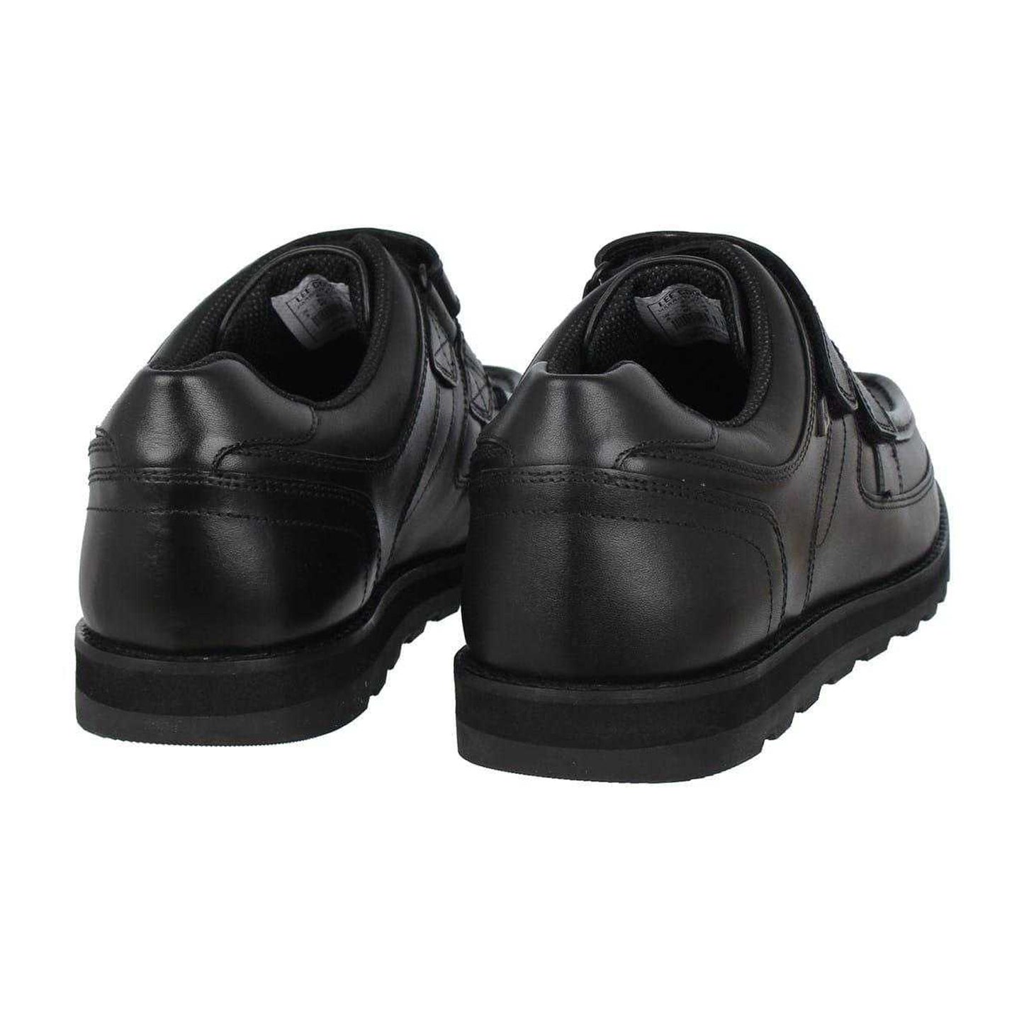 Black - Back - Lee Cooper Mens Harrow Leather Hook and Loop Shoes