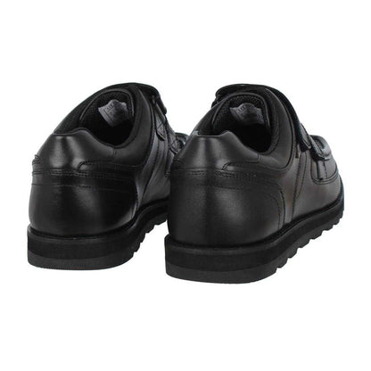 Black - Back - Lee Cooper Mens Harrow Leather Hook and Loop Shoes