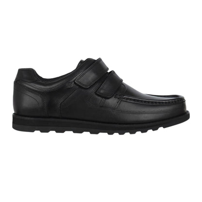 Black - Lifestyle - Lee Cooper Mens Harrow Leather Hook and Loop Shoes