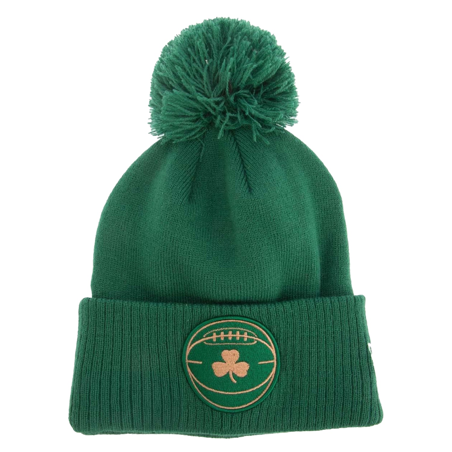 Green - Front - New Era Mens Boston Celtics NBA Knitted Beanie