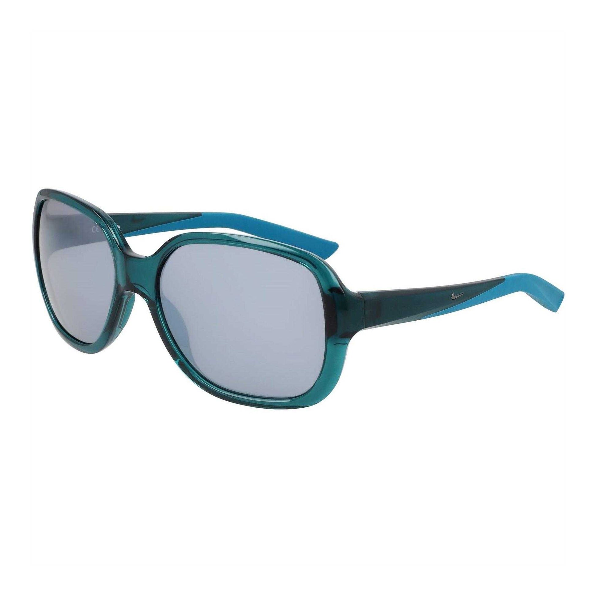 Teal-Silver - Side - Nike Womens-Ladies Square Frame Sunglasses