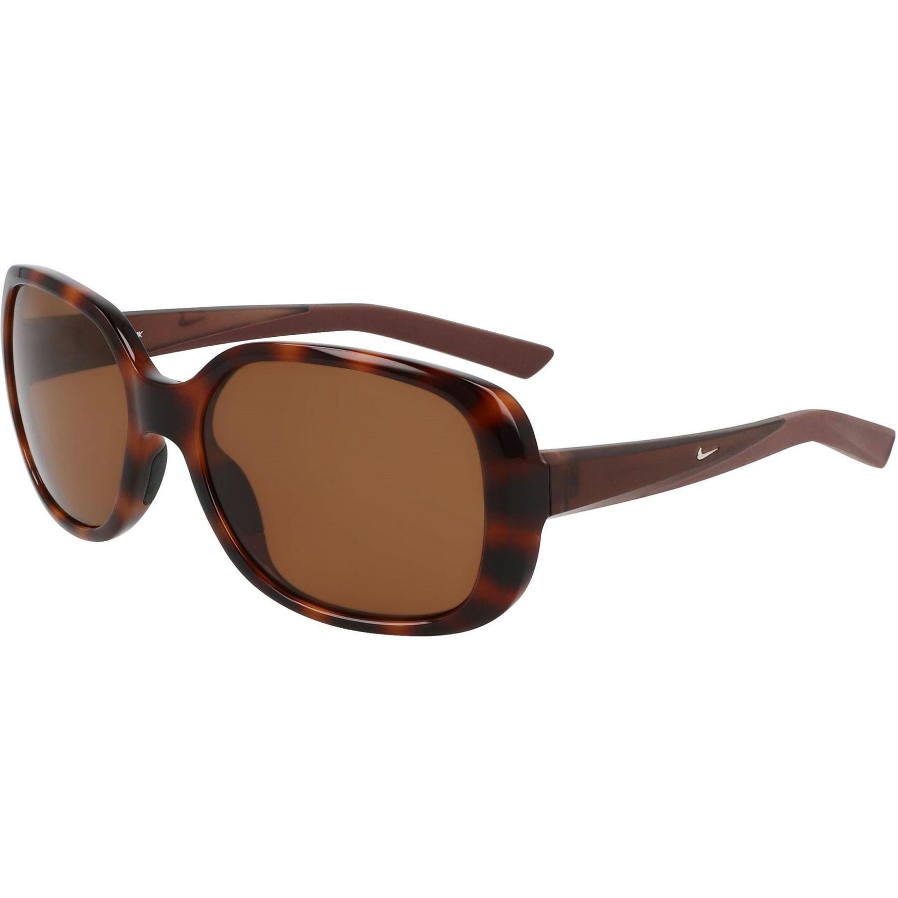 Tortoise-Brown - Side - Nike Womens-Ladies Square Frame Sunglasses