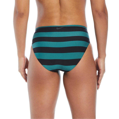 Black - Back - Nike Womens-Ladies Horizontal Stripe Bikini Bottoms