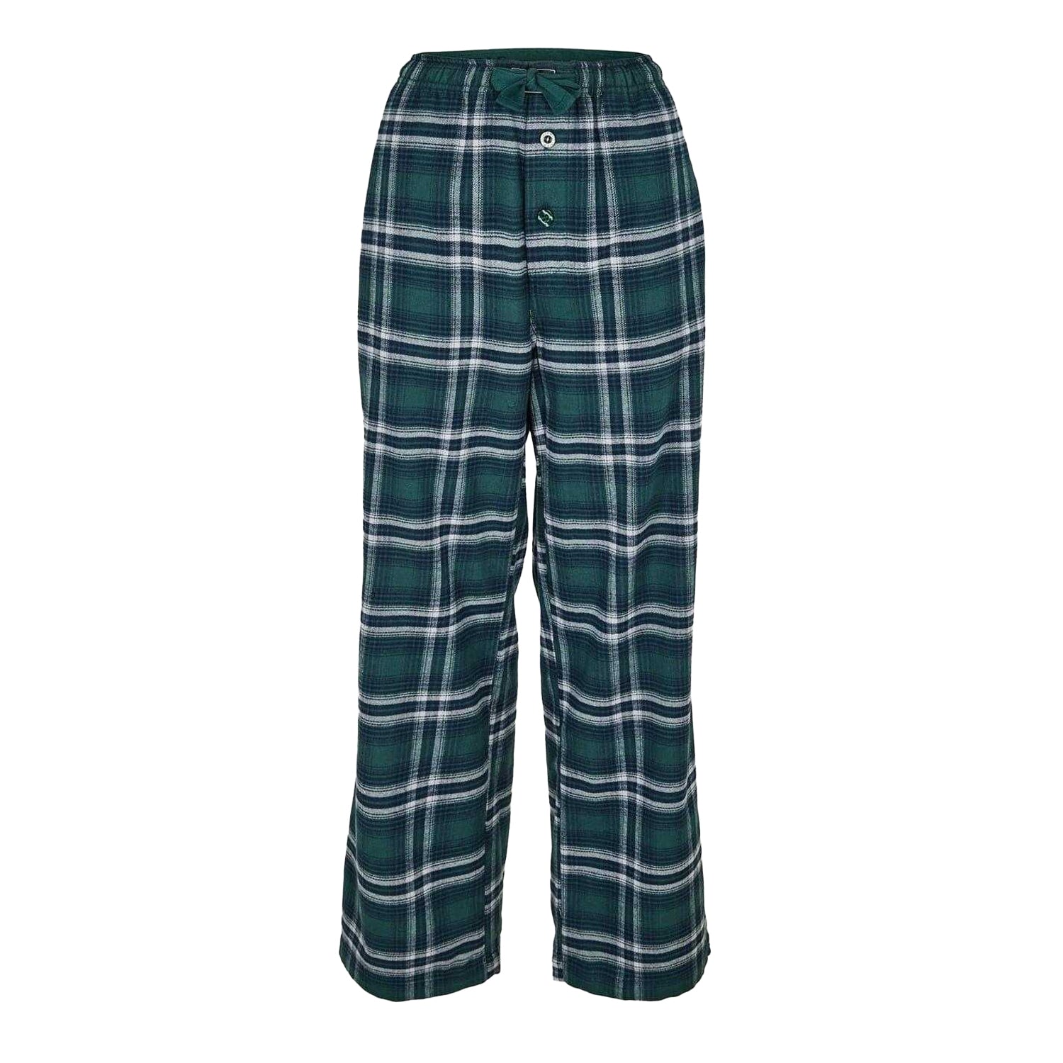Pine - Front - Jack Wills Mens Flannel Plaid Relaxed Fit Pyjama Bottoms