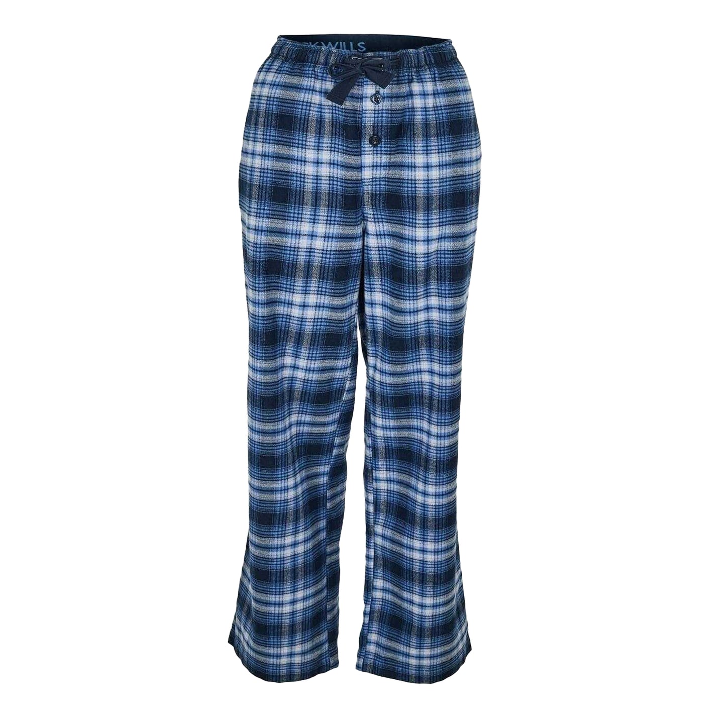 Midnight Navy - Front - Jack Wills Mens Flannel Plaid Relaxed Fit Pyjama Bottoms