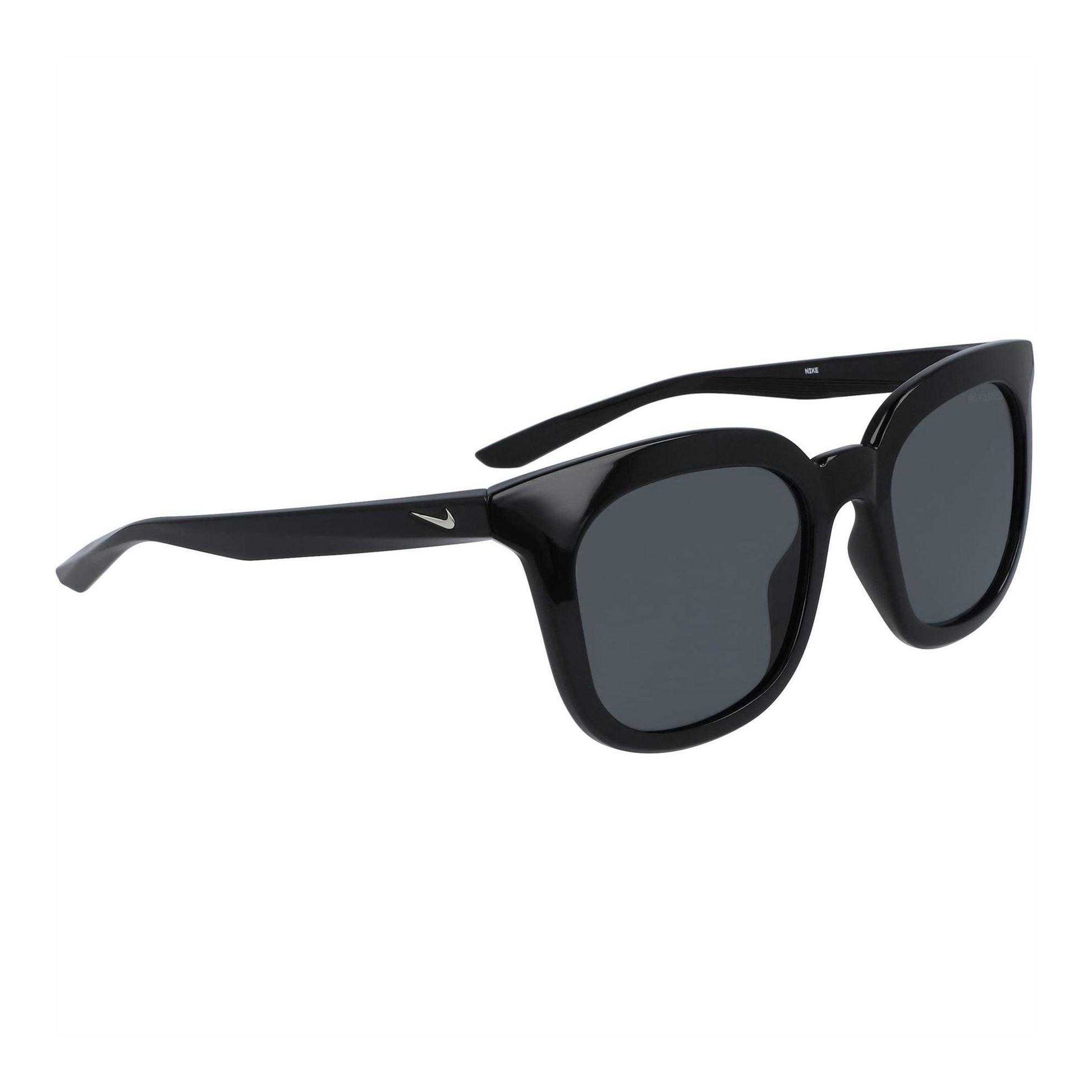 Shiny Black-Silver-Grey - Side - Nike Myriad Square Sunglasses
