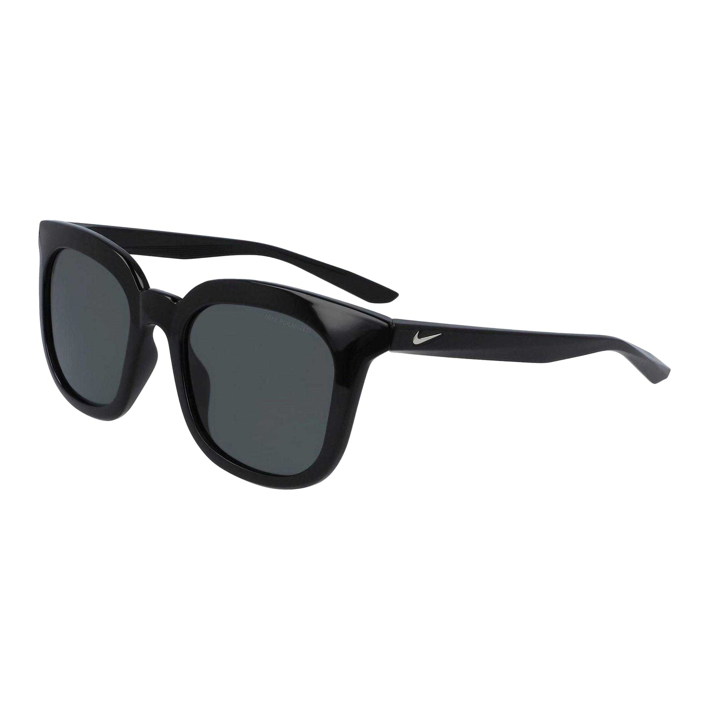 Shiny Black-Silver-Grey - Front - Nike Myriad Square Sunglasses
