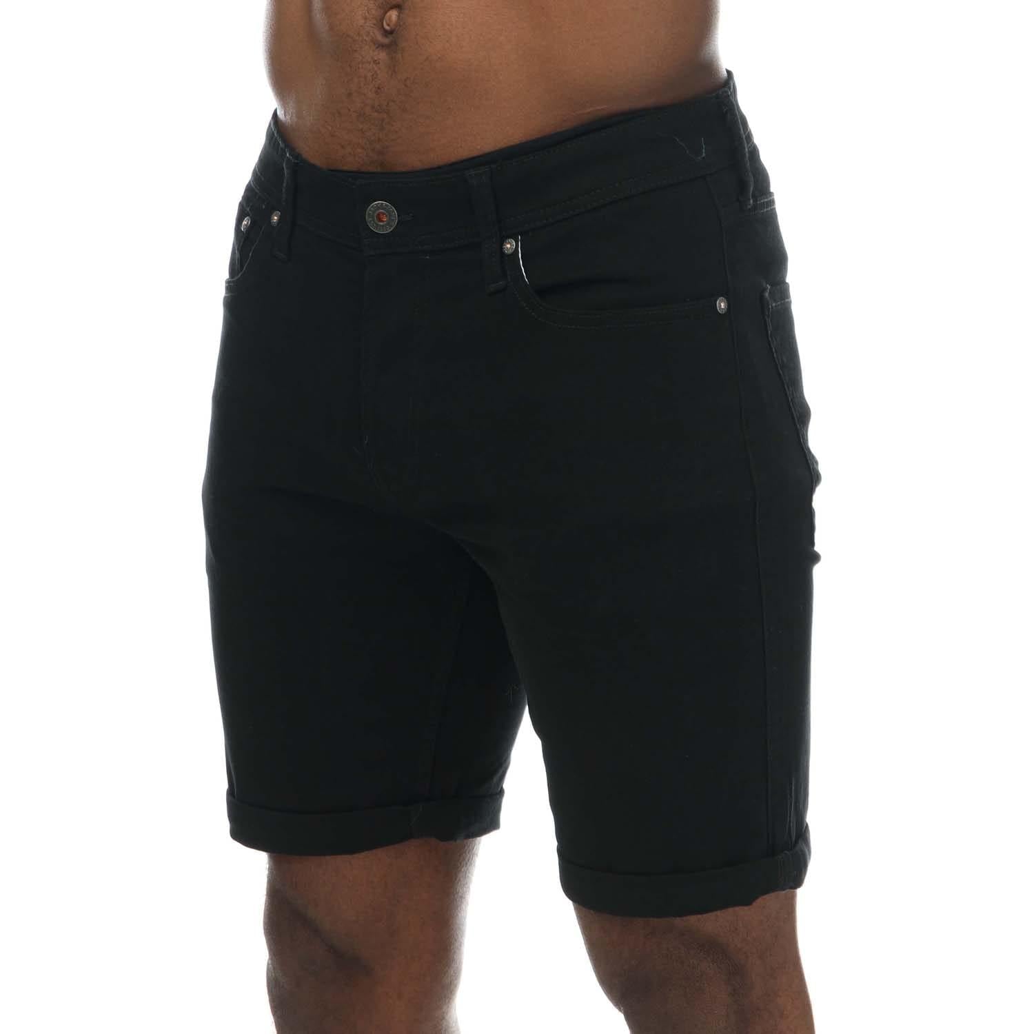 Black - Front - Jack And Jones Mens Rick Original Shorts